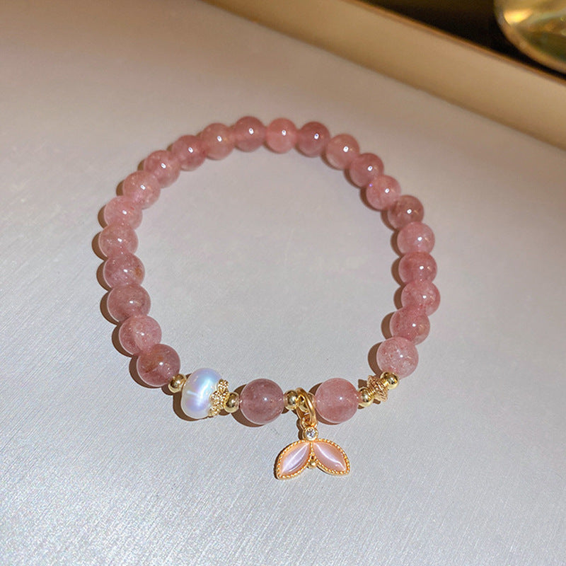 Wholesale Freshwater Pearl Round Bead Fishtail Bracelet